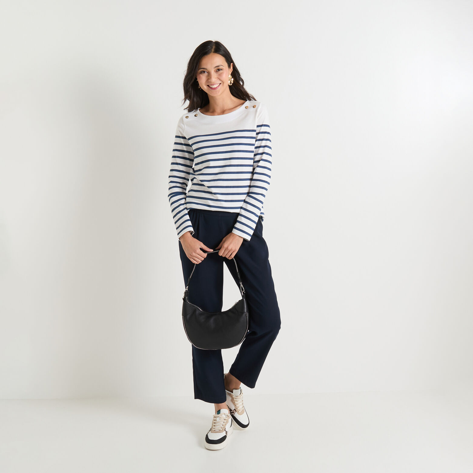 T-shirt col bateau femme