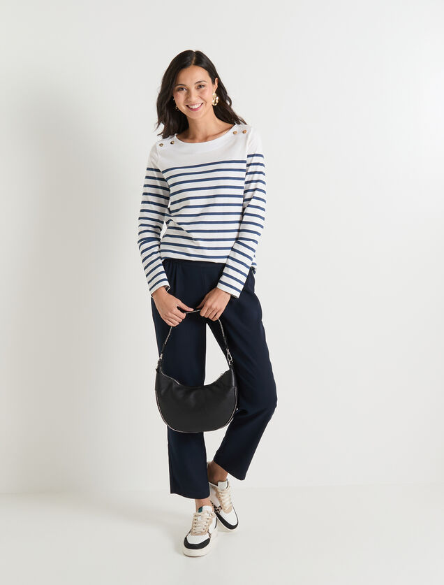T-shirt col bateau femme