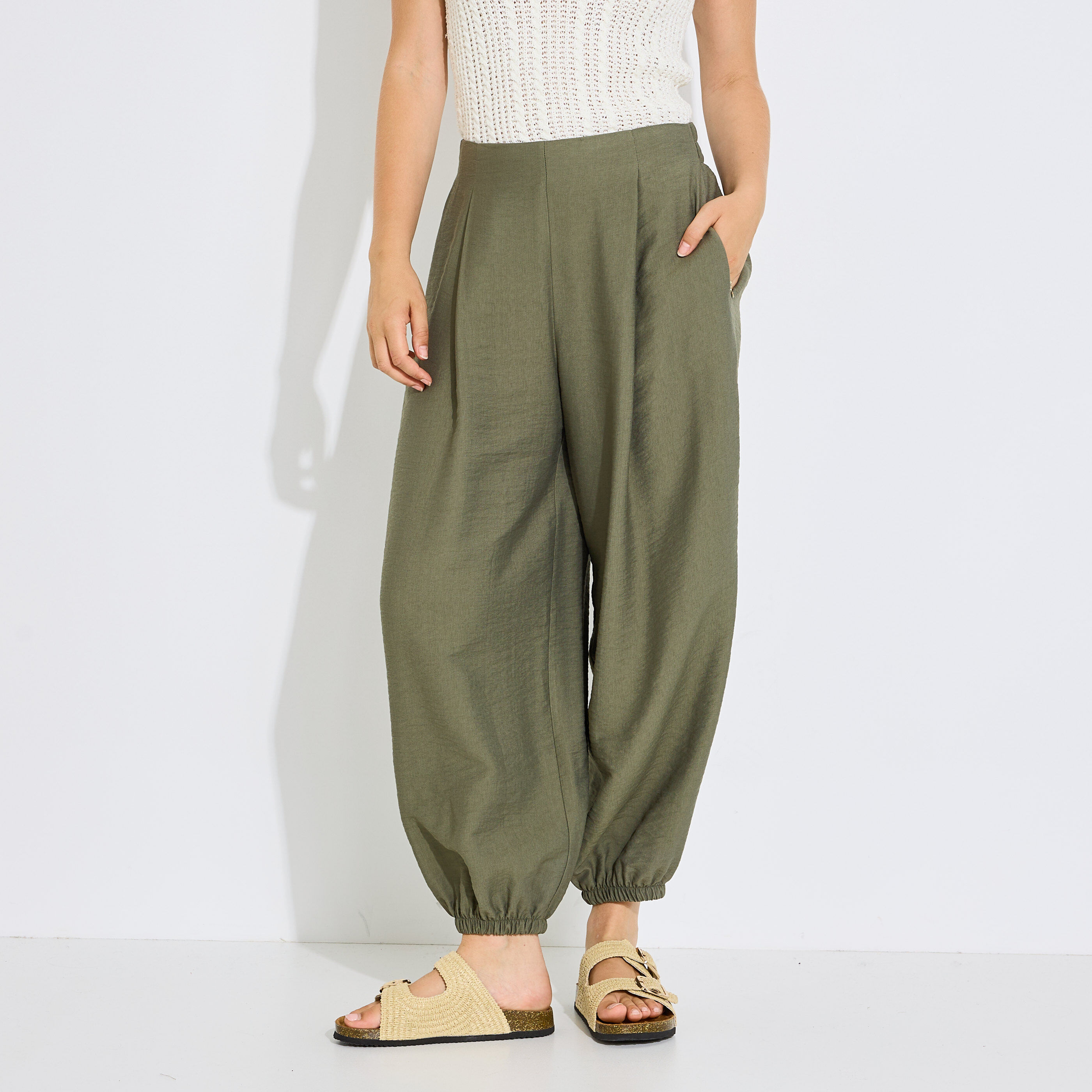 Pantalon fluide bouffant femme