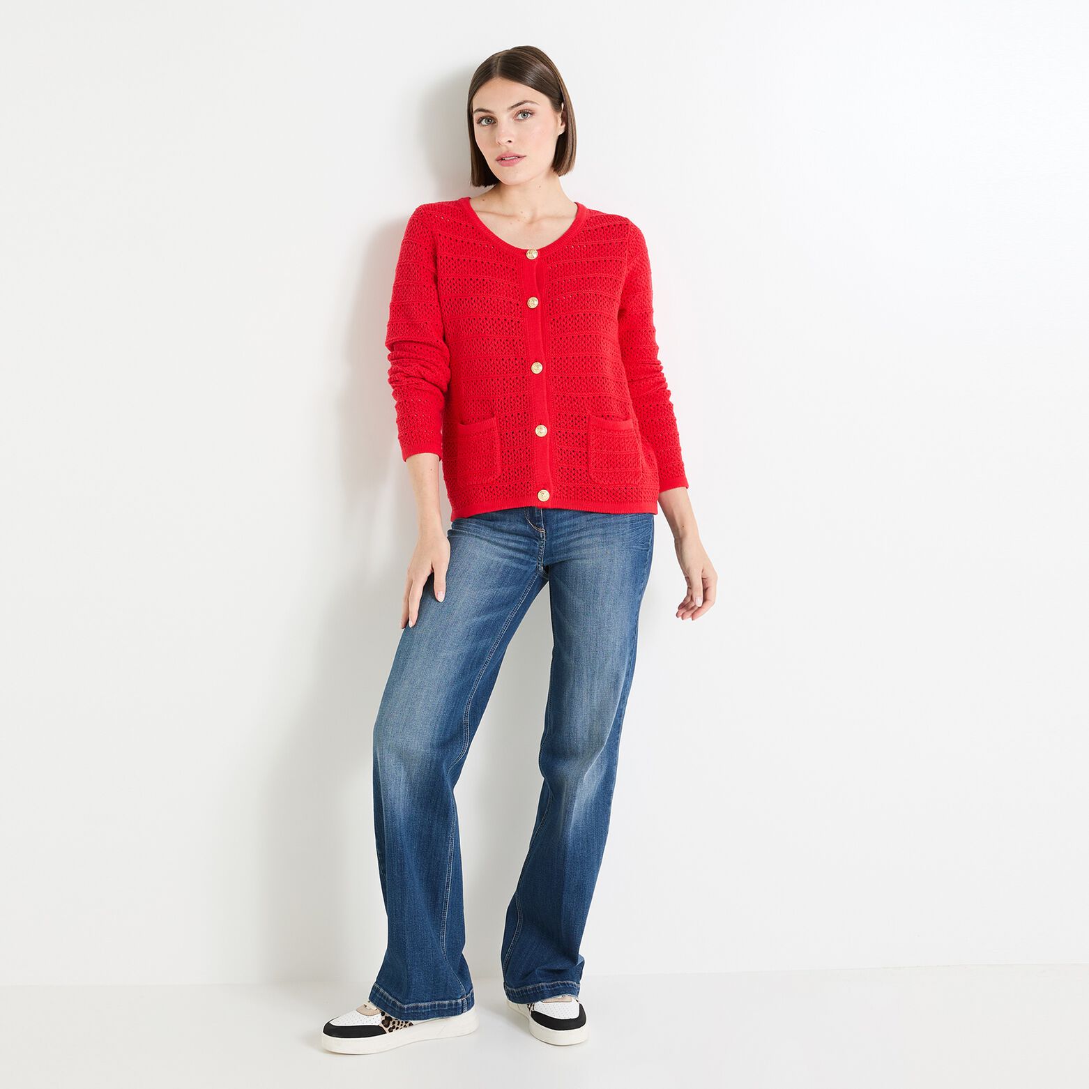 Gilet boutonné femme