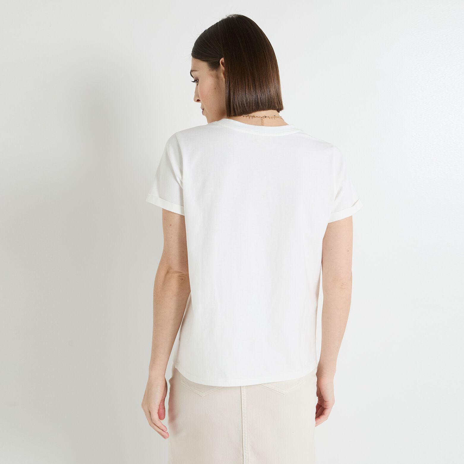 T-shirt col rond femme