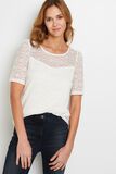 T-shirt manches courtes dentelle