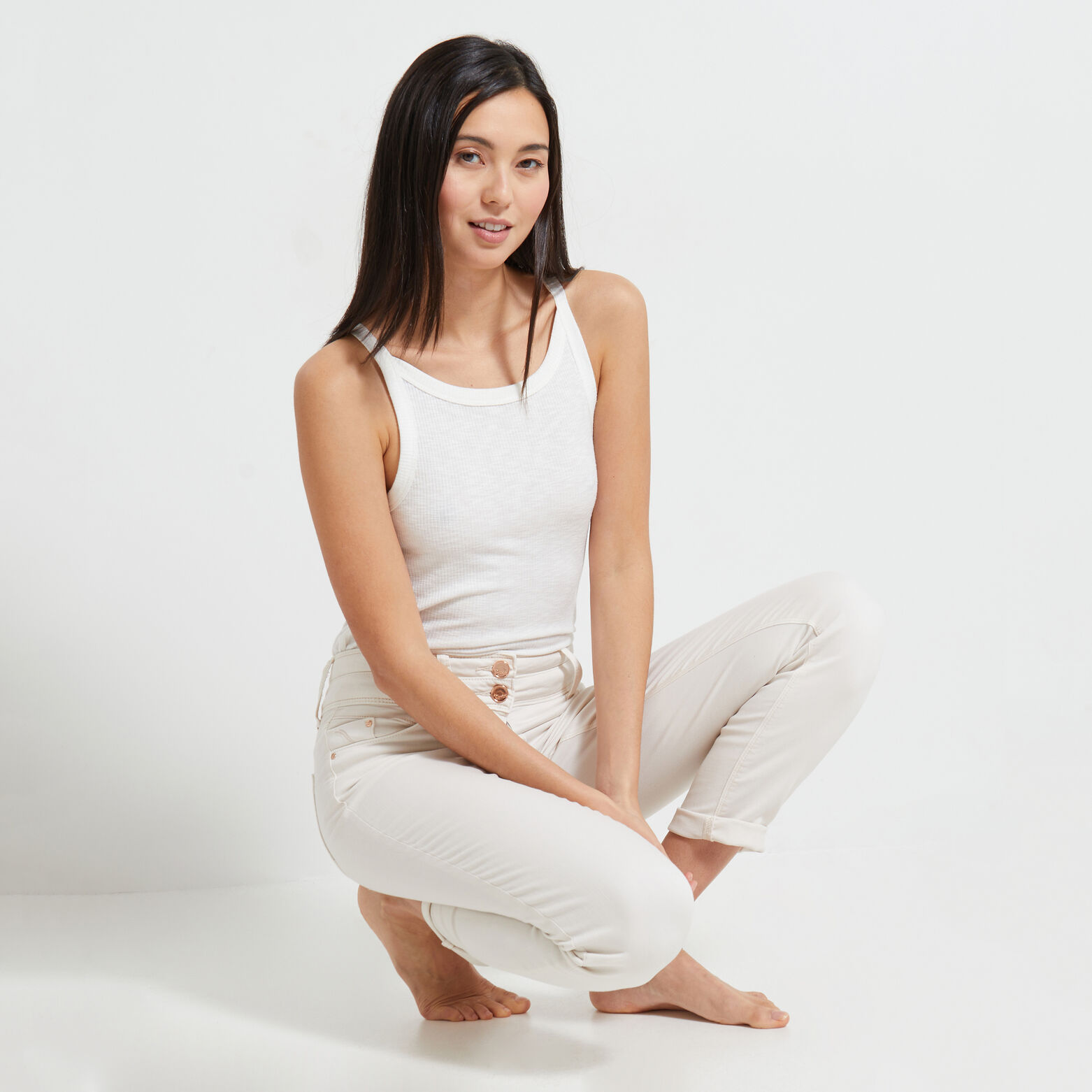 Jean slim taille haute FIGARI femme
