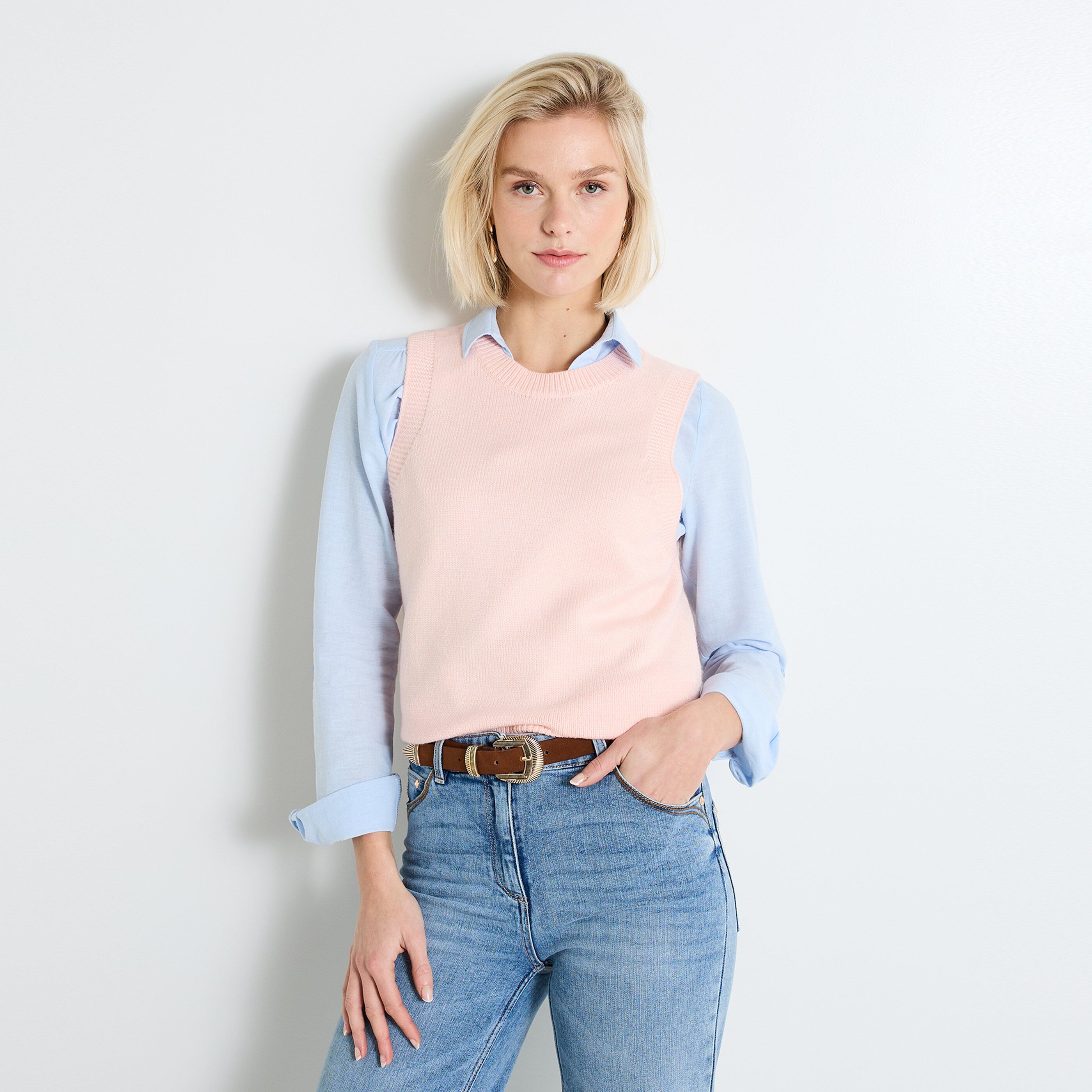 Pull sans manches femme