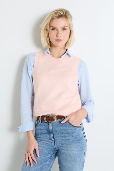 Pull sans manches femme