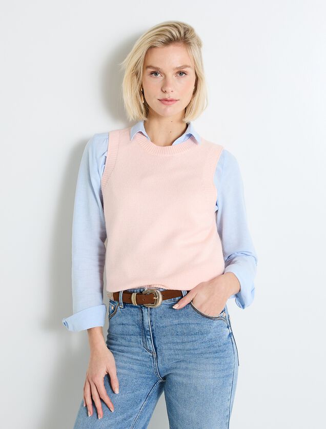 Pull sans manches femme