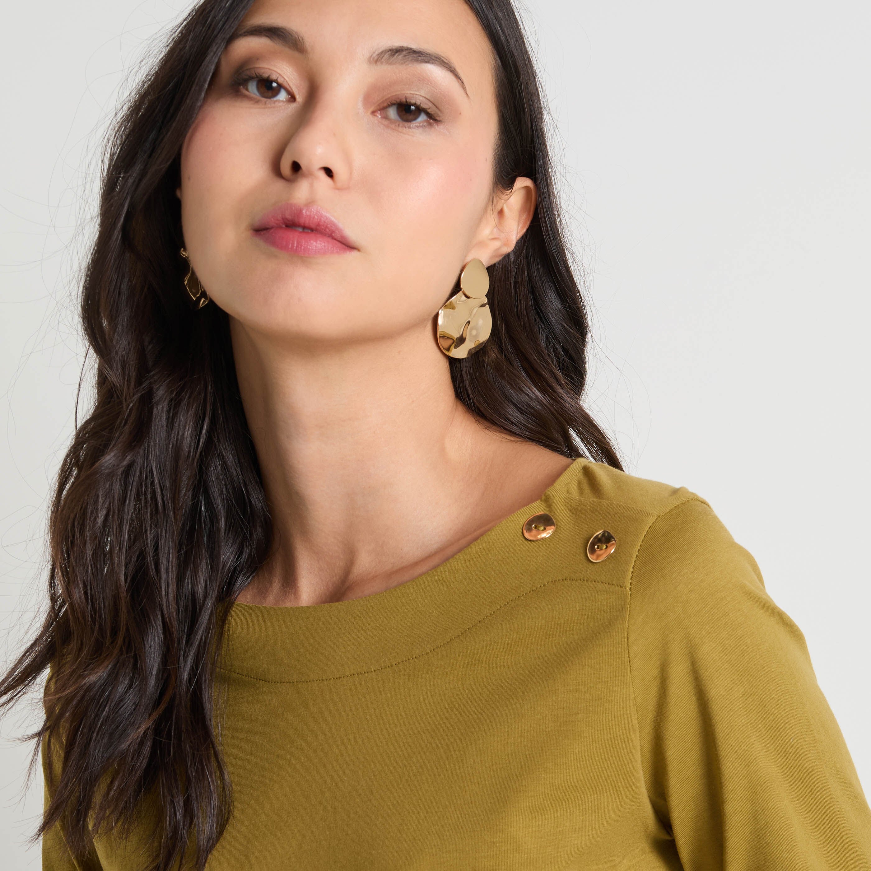 T-shirt col bateau femme