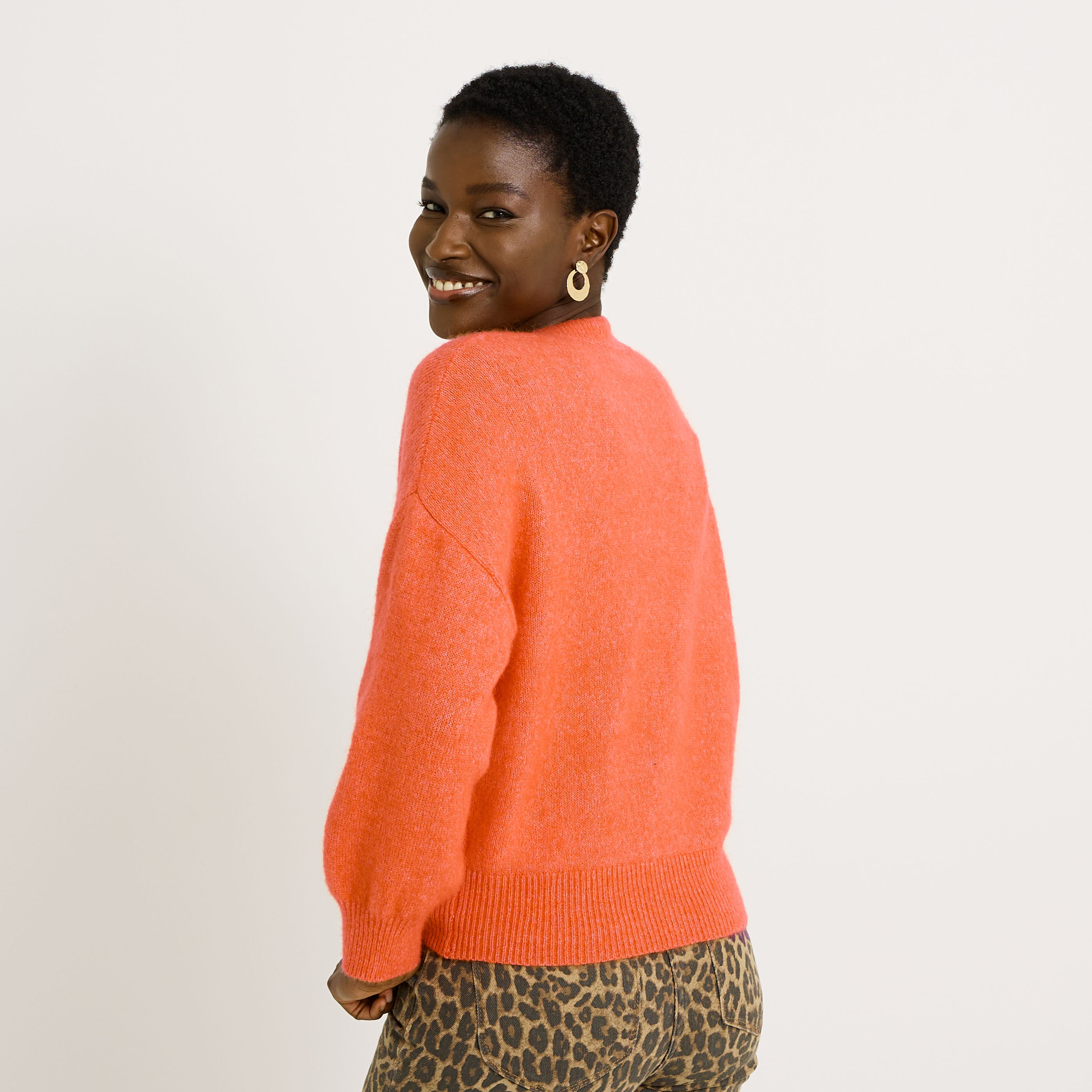 Pull premium &agrave; col rond femme