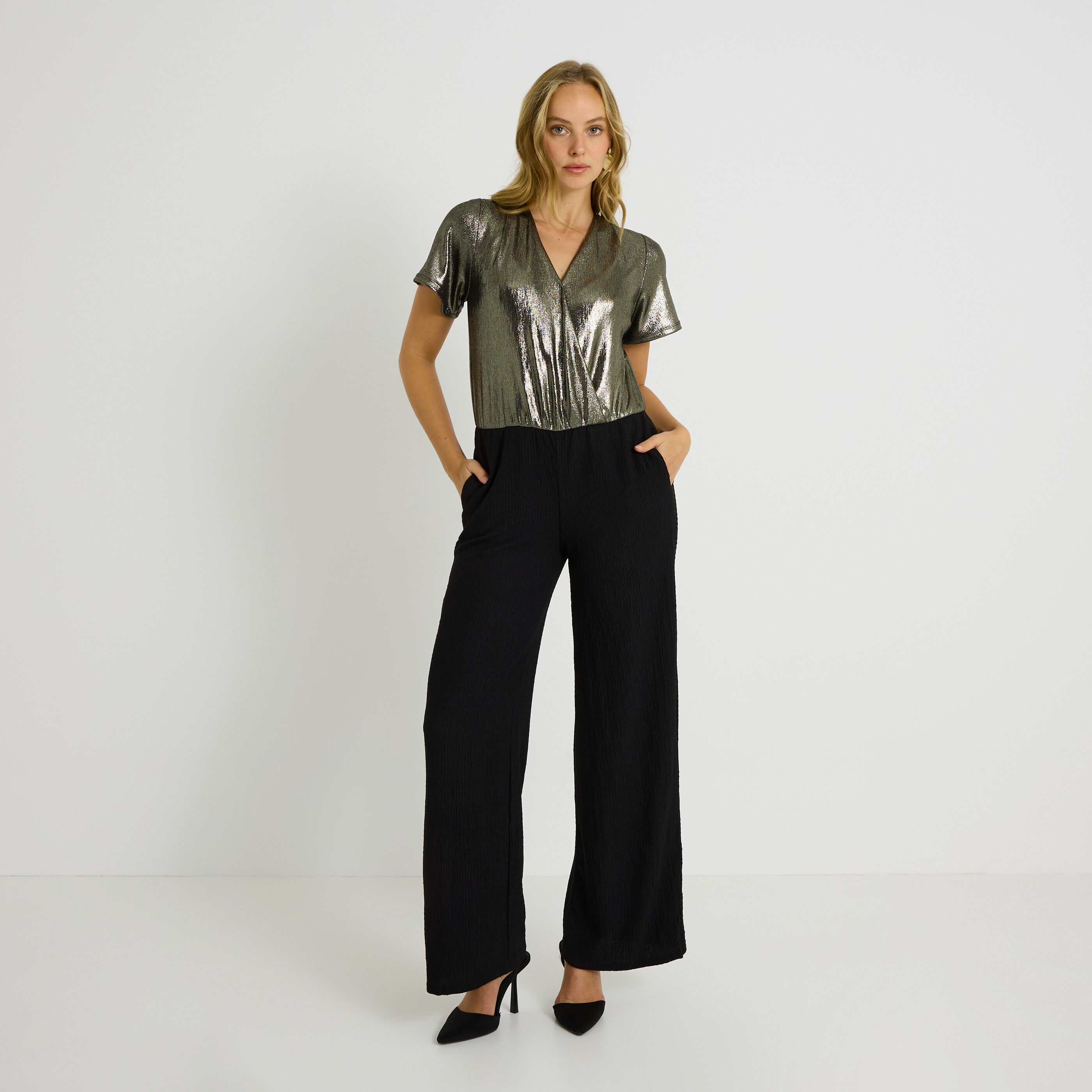 Combinaison bi-mati&egrave;re femme