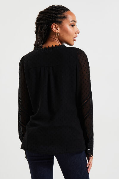 Chemise plumetis femme