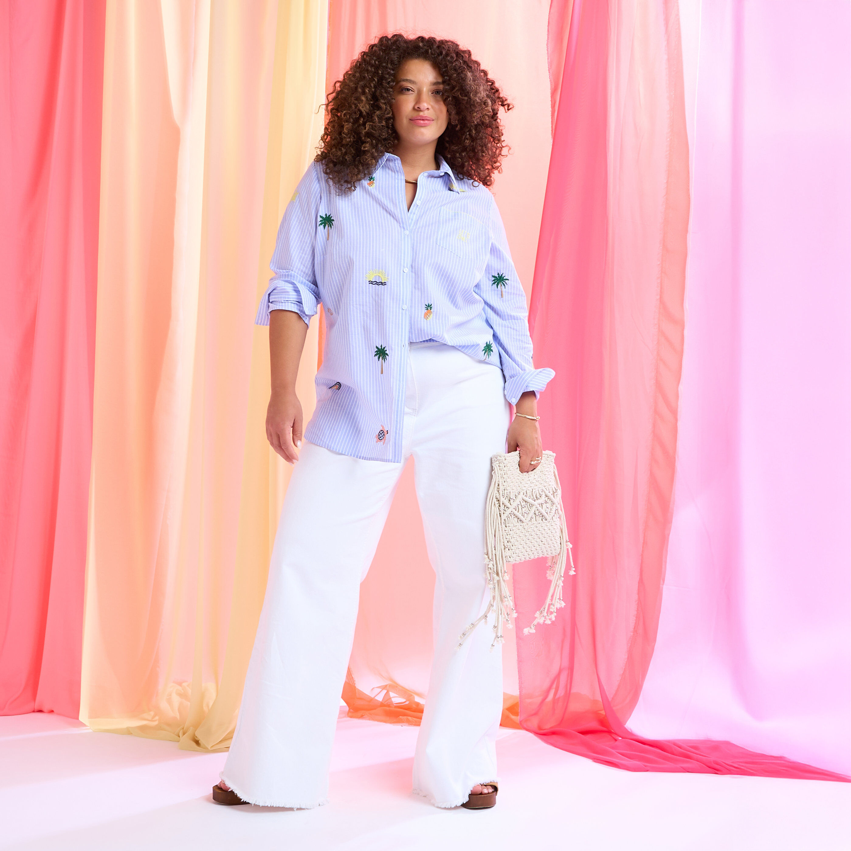 Chemise ray&eacute;e femme