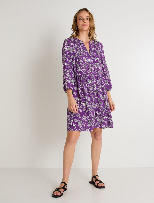Robe fluide imprimée femme