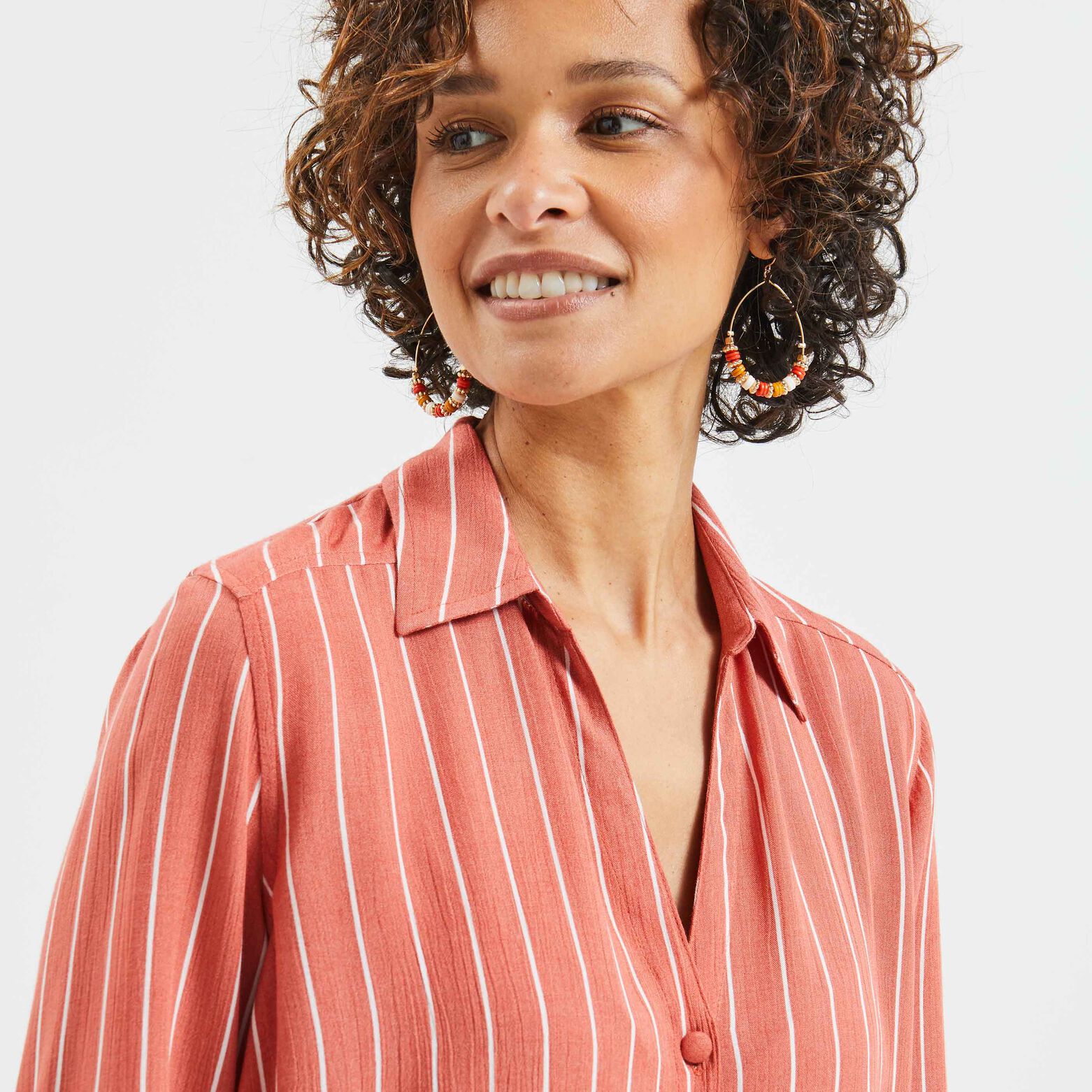 Chemise rayée femme
