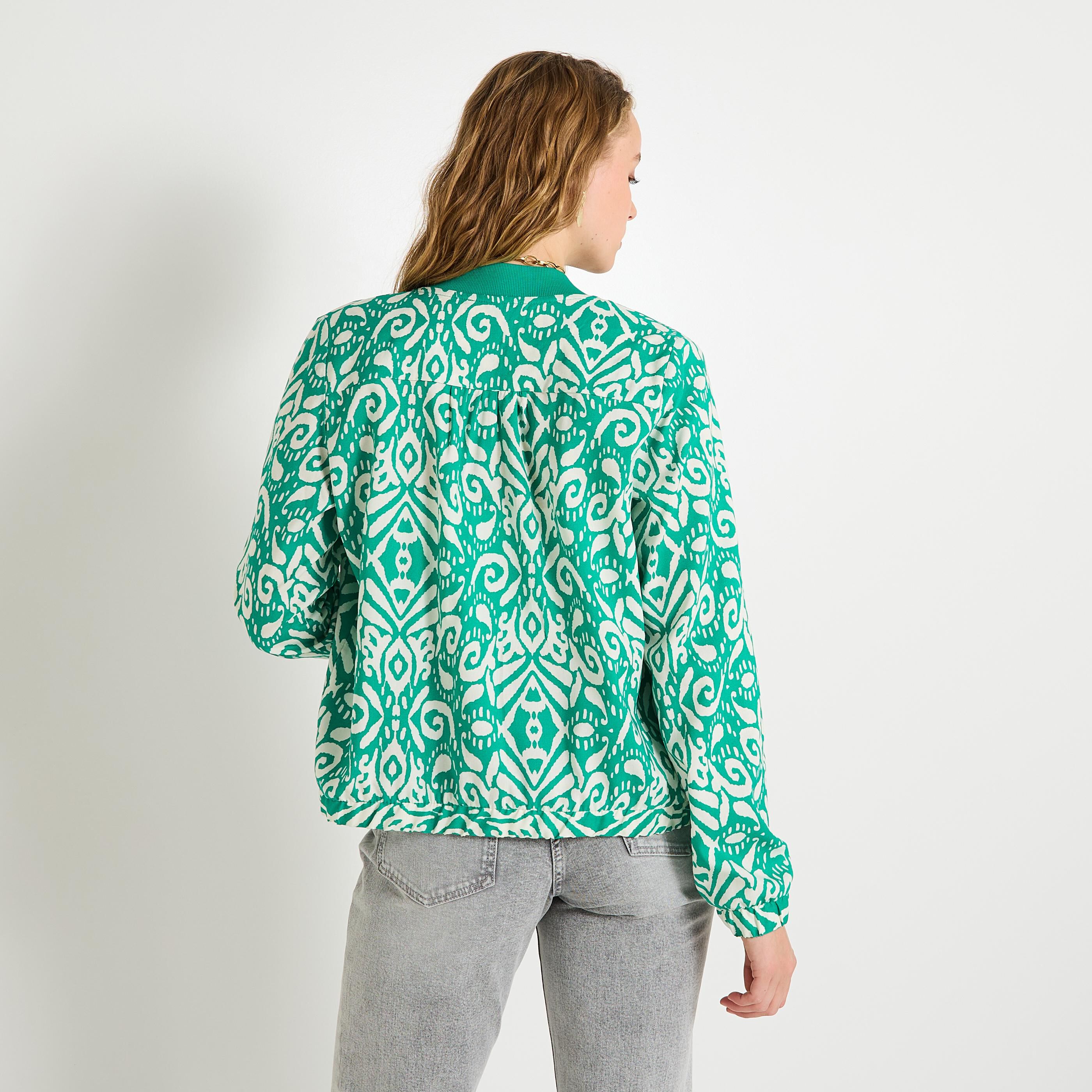 Bomber imprim&eacute; femme