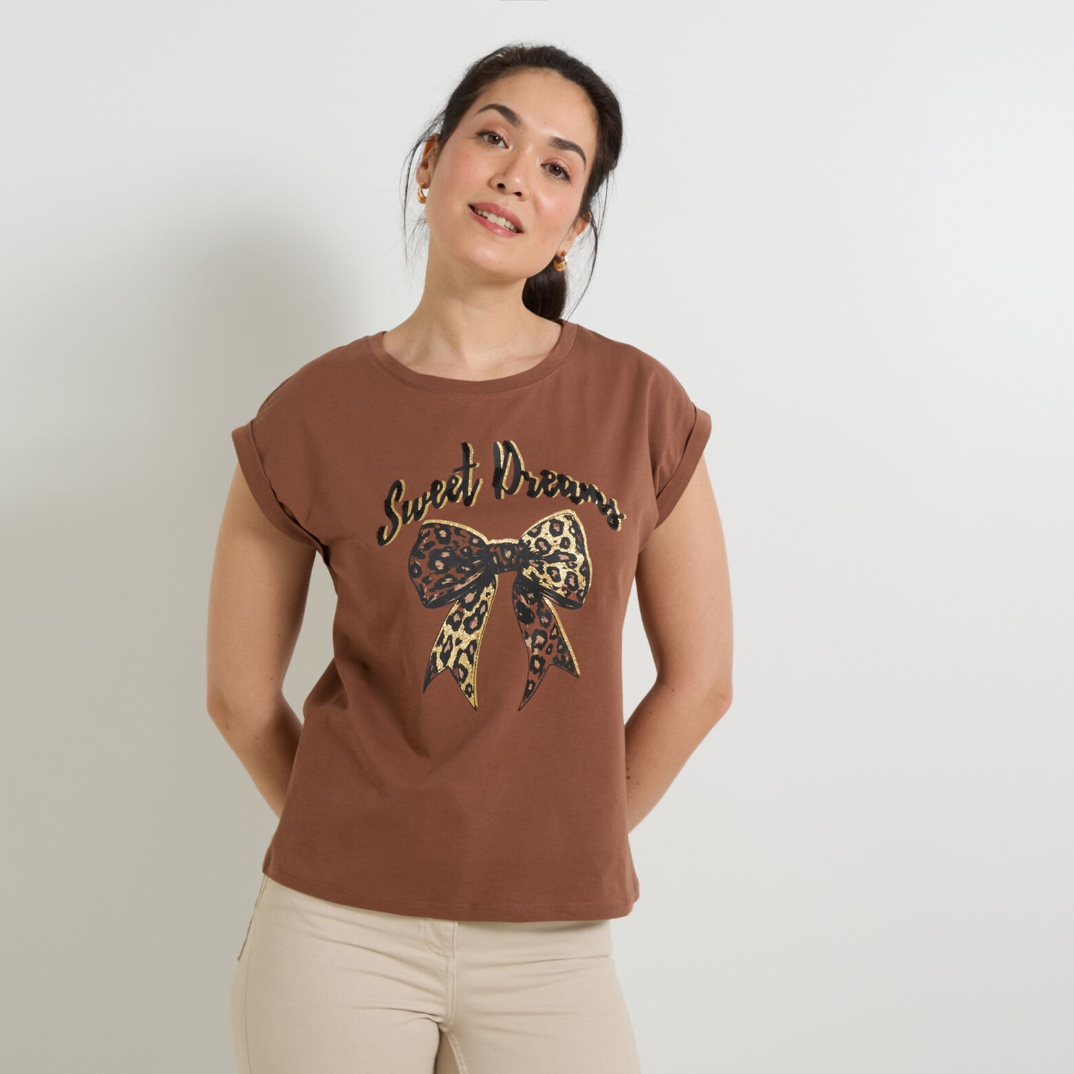 T-shirt col rond femme