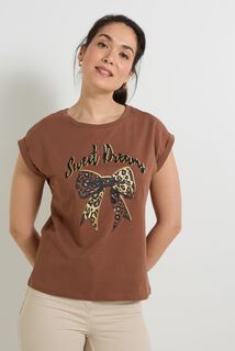 T-shirt col rond femme