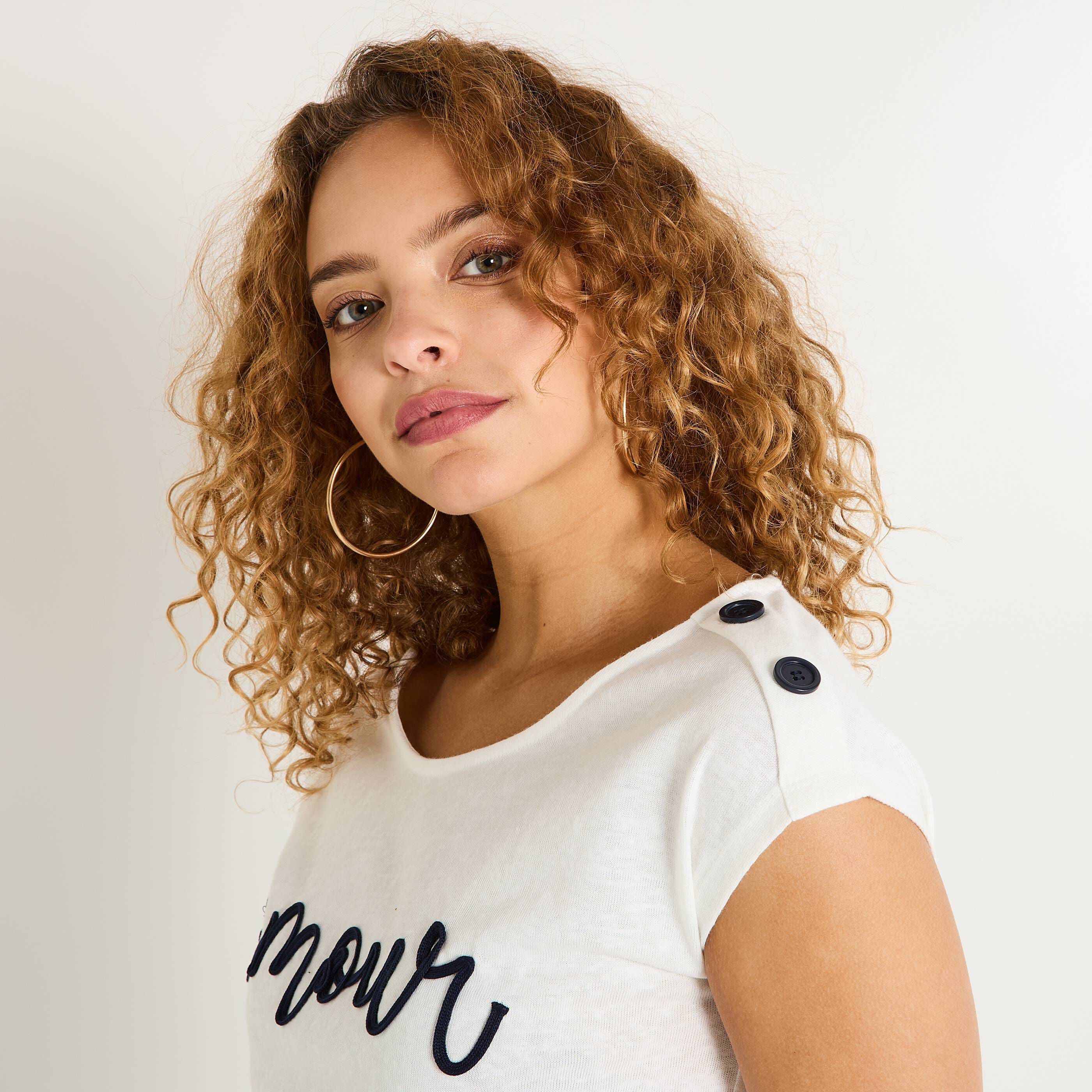 T-shirt col rond femme