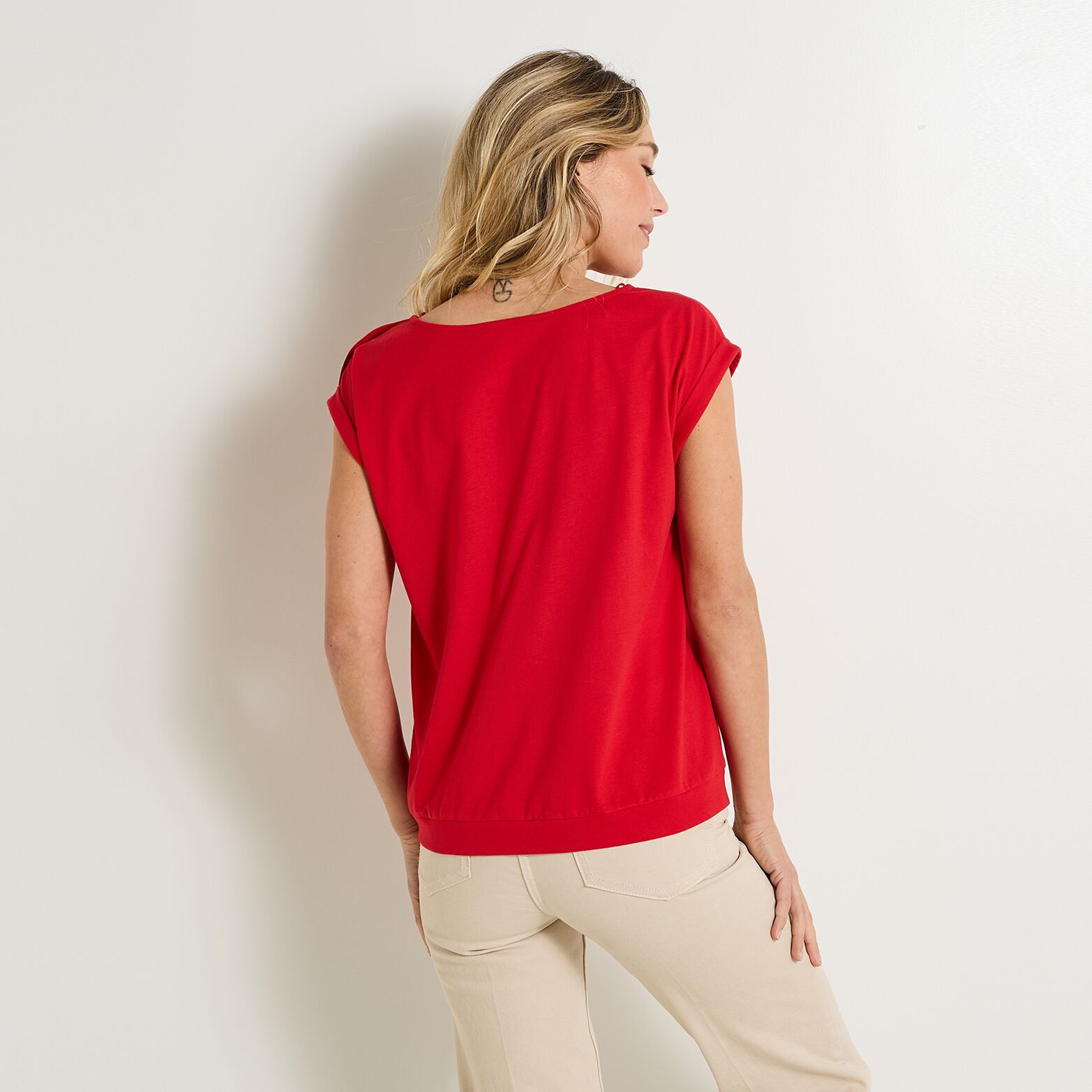 T-shirt col bateau femme