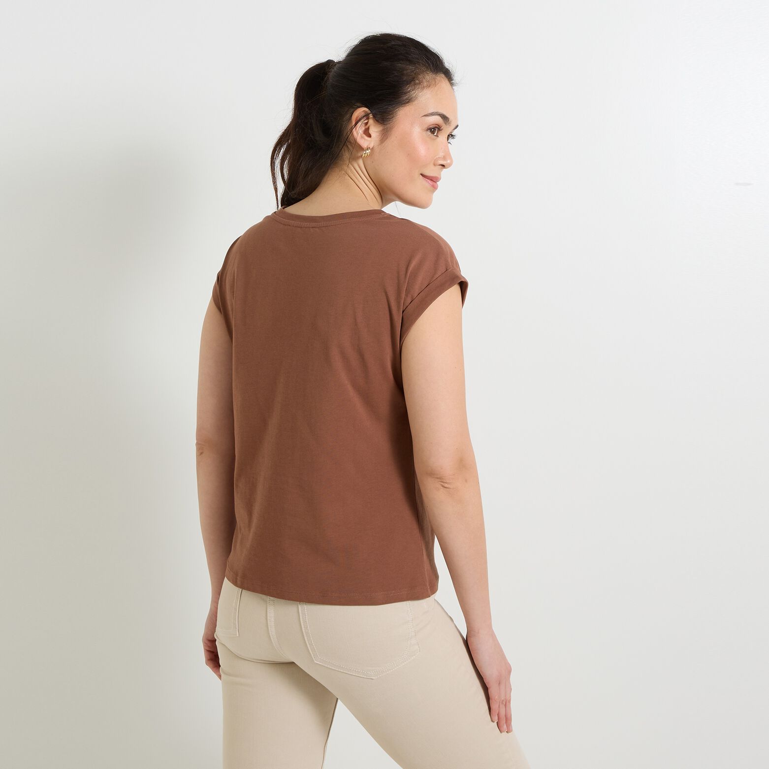 T-shirt col rond femme