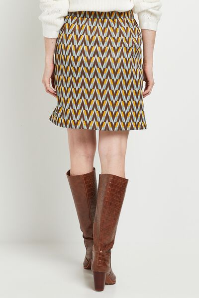 Jupe boutonnée jacquard femme