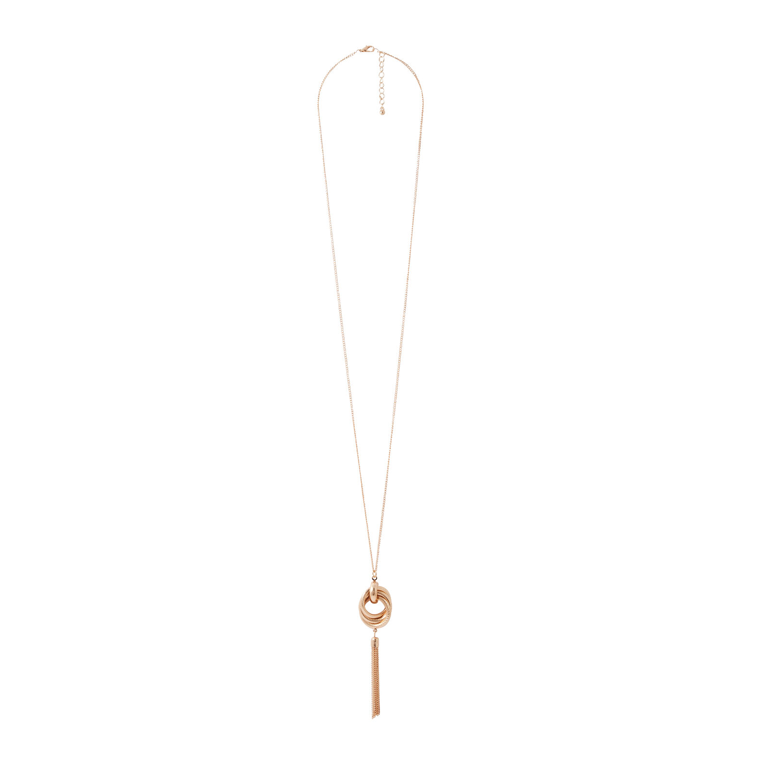 Collier anneaux et pompon