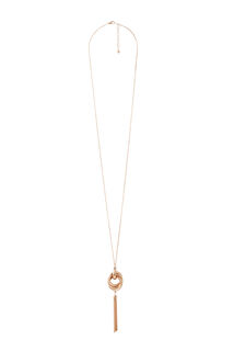 Collier anneaux et pompon