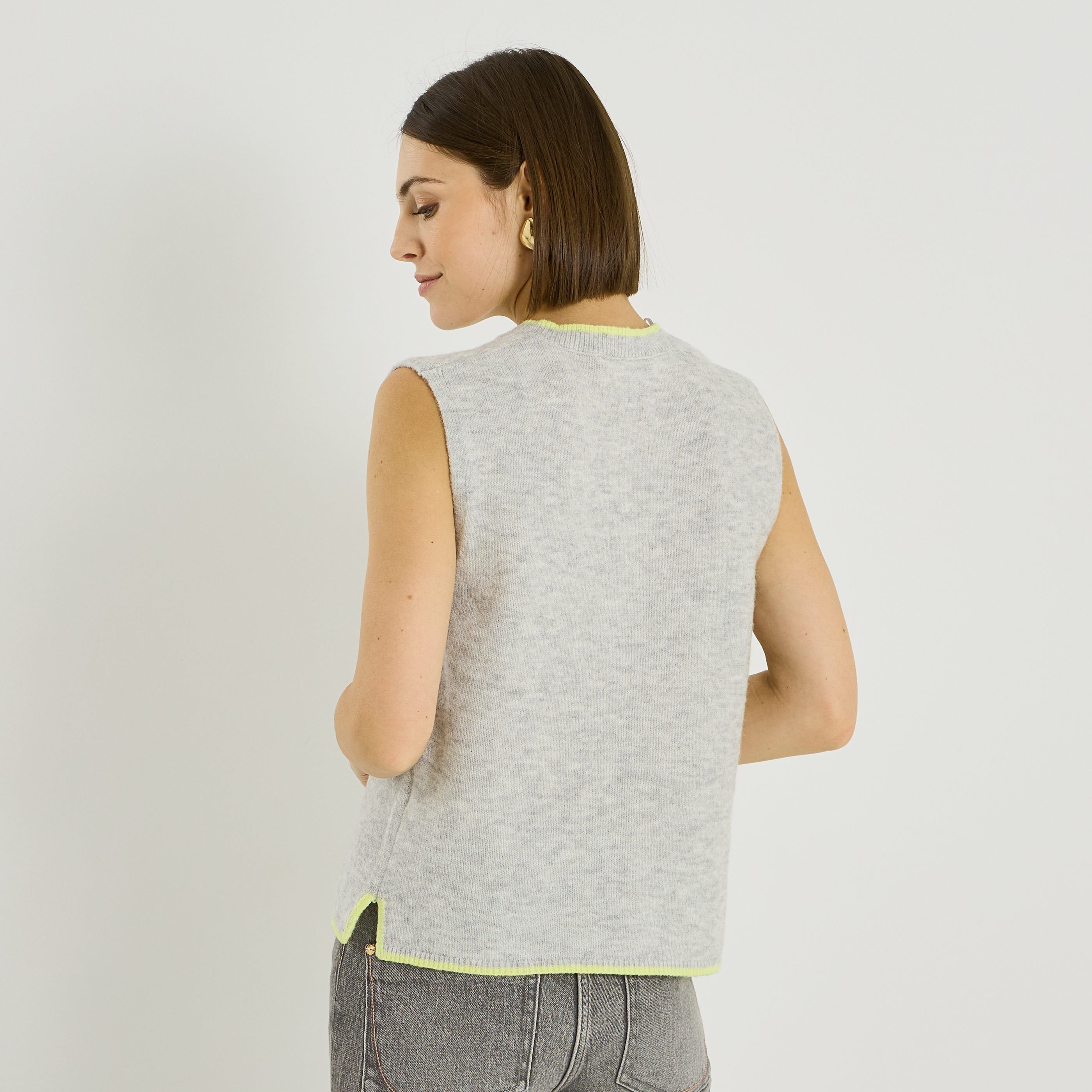 Pull sans manches femme