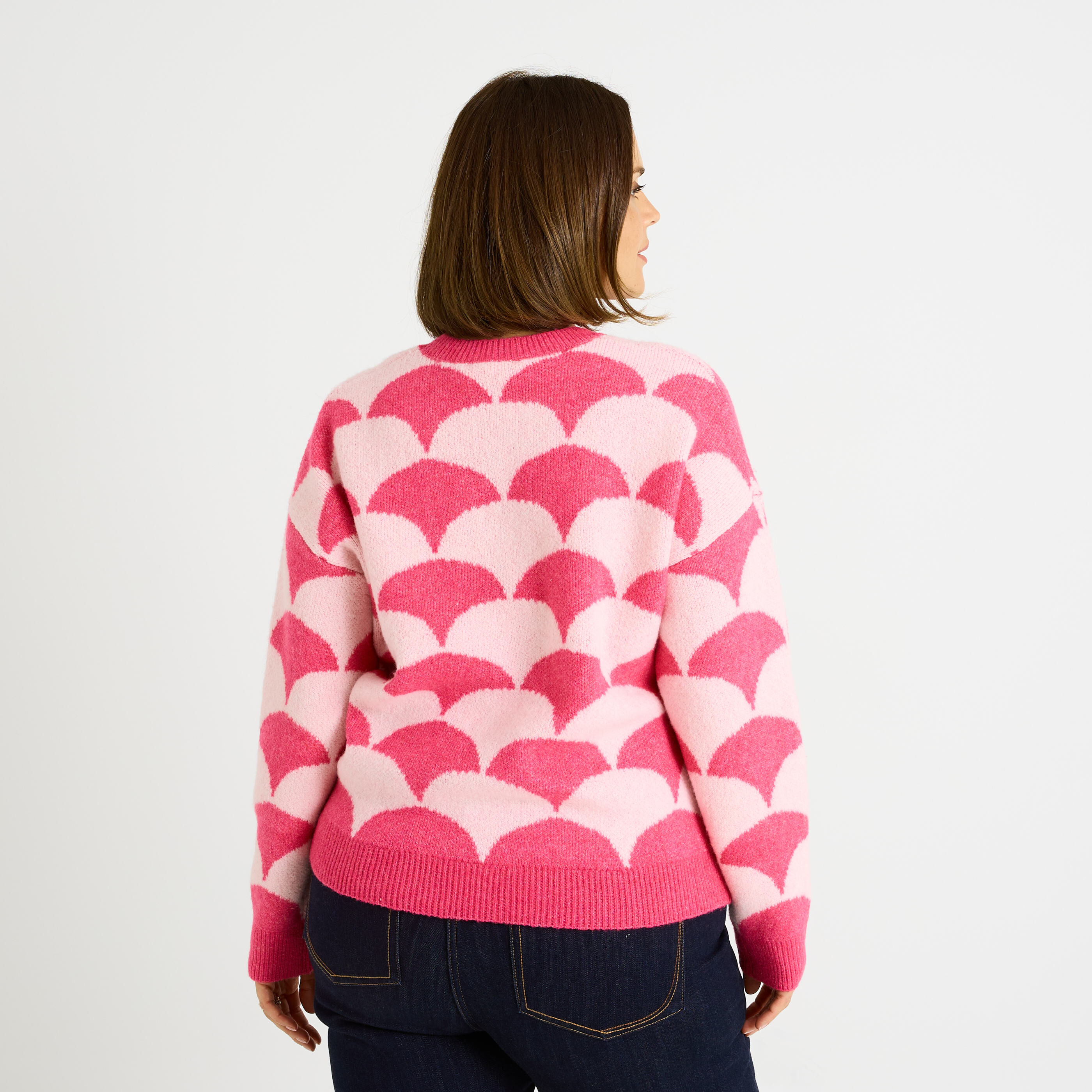 Pull en jacquard bicolore femme