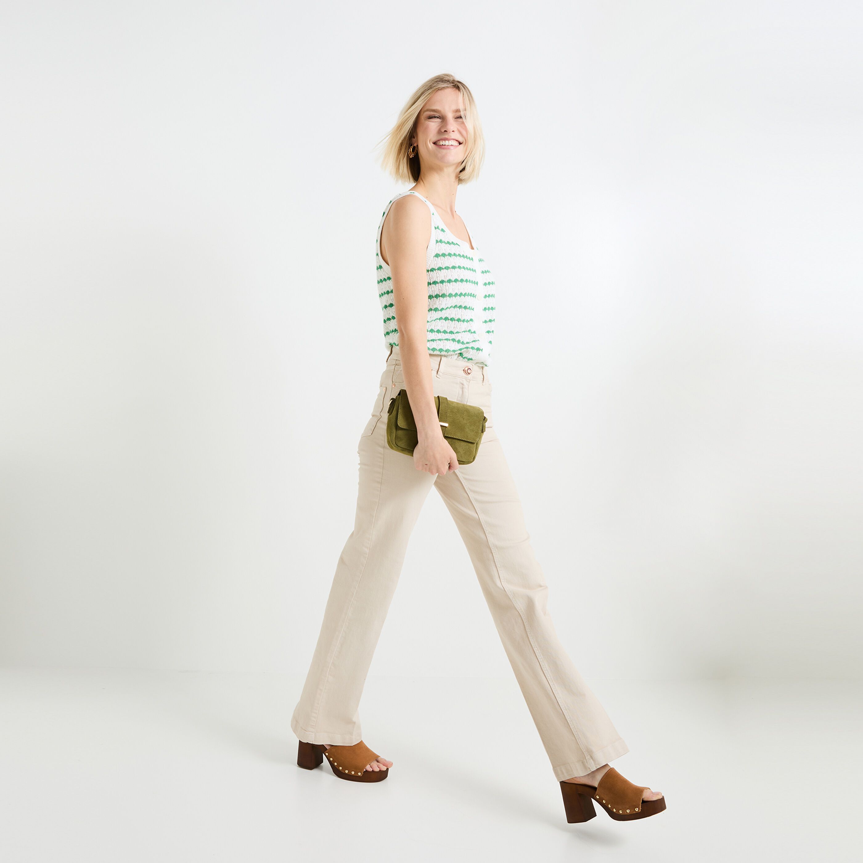 D&eacute;bardeur ray&eacute; femme