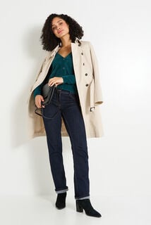 Gilet fluffy col V femme