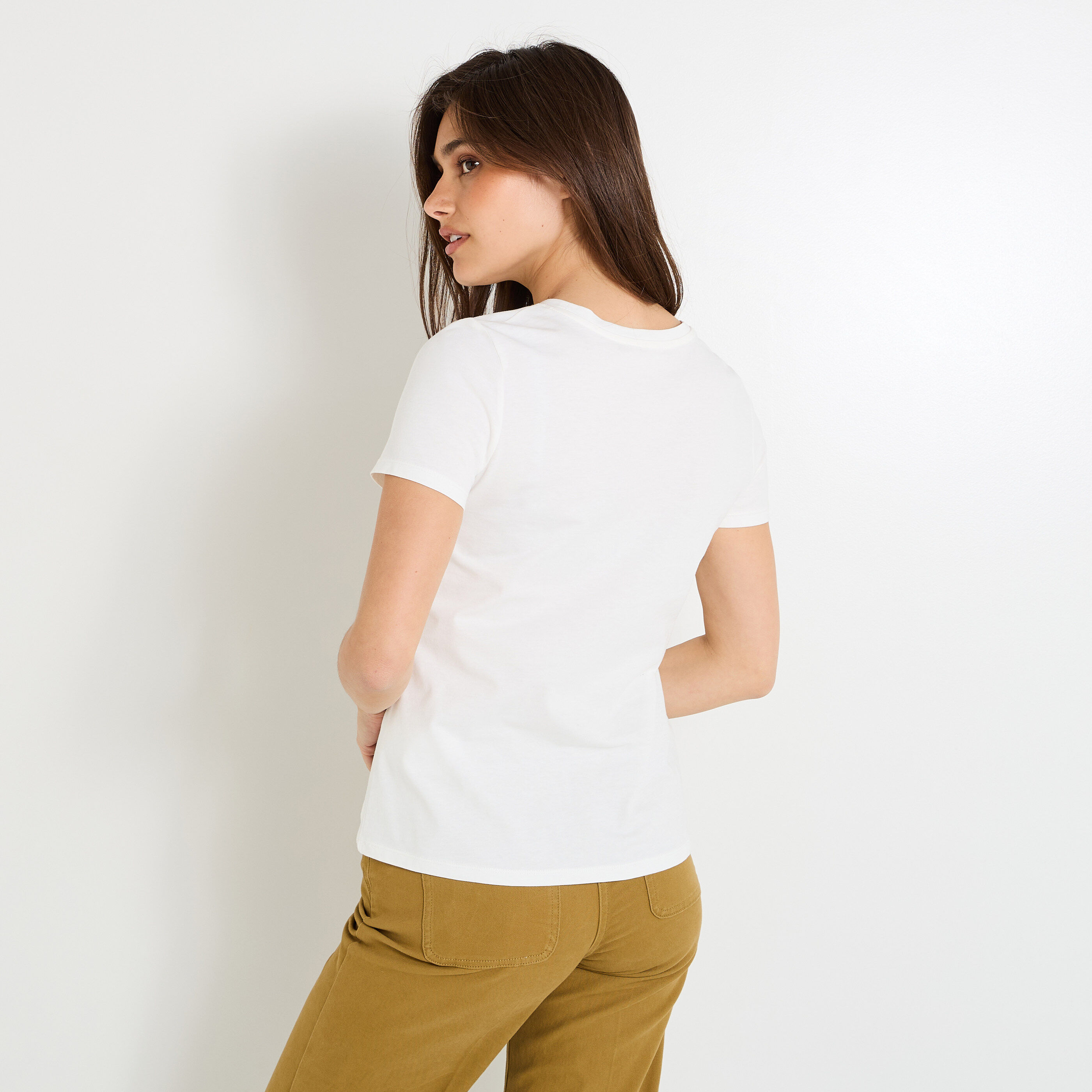 T-shirt col rond femme