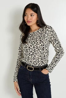 T-shirt imprimé léopard femme