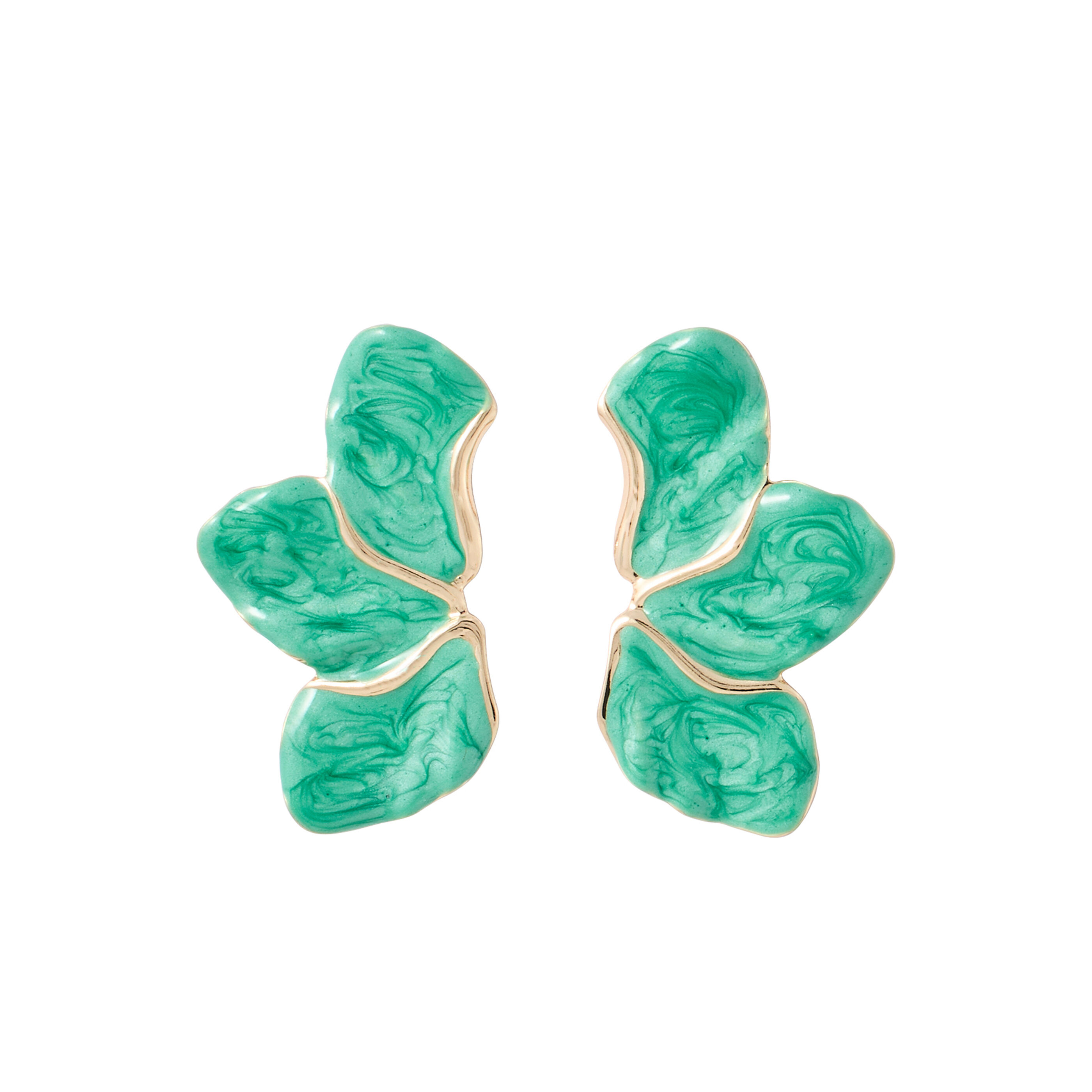 Boucles d'oreilles demi-fleur femme