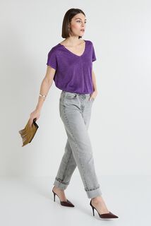 Pull manches courtes femme