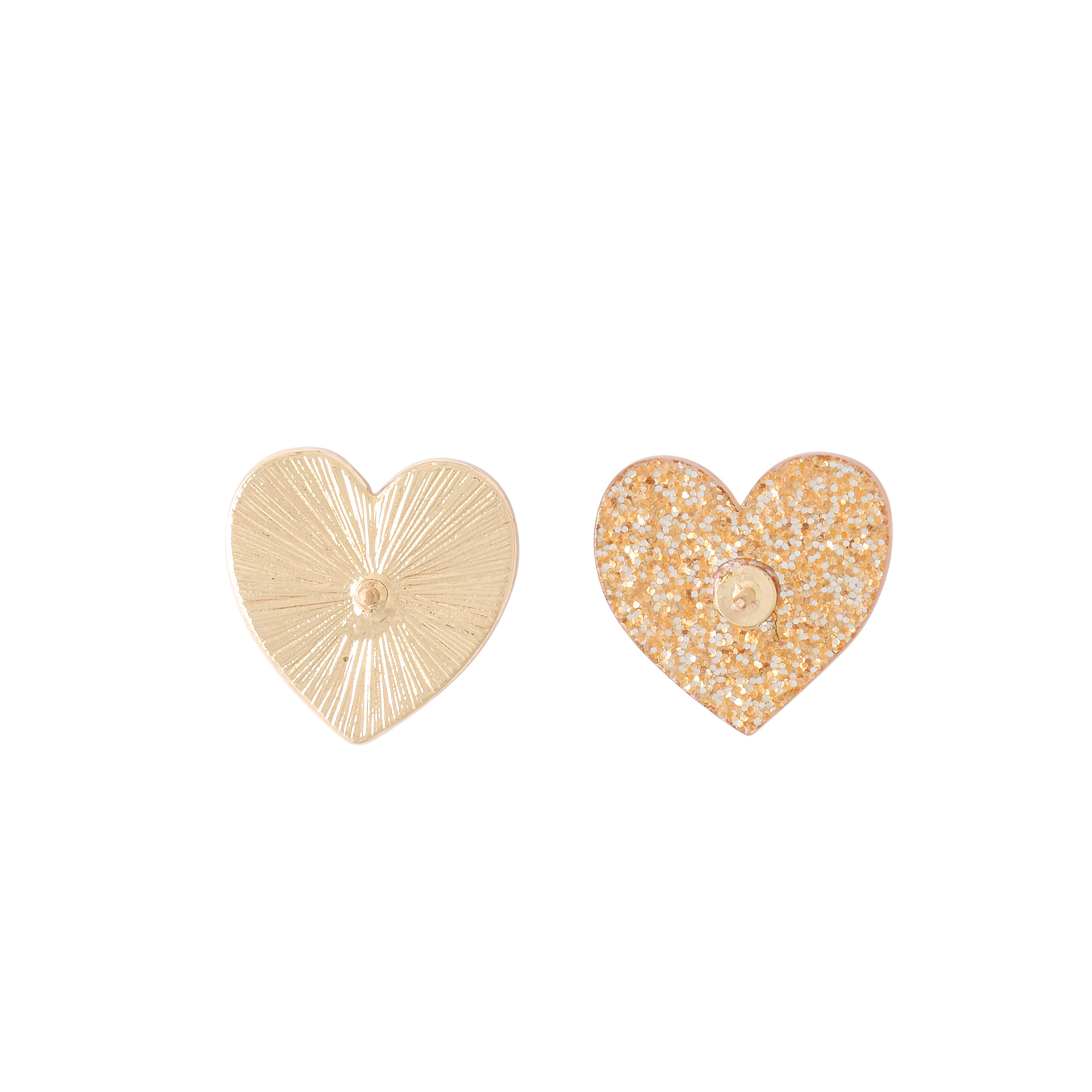 Set 2 broches forme coeur