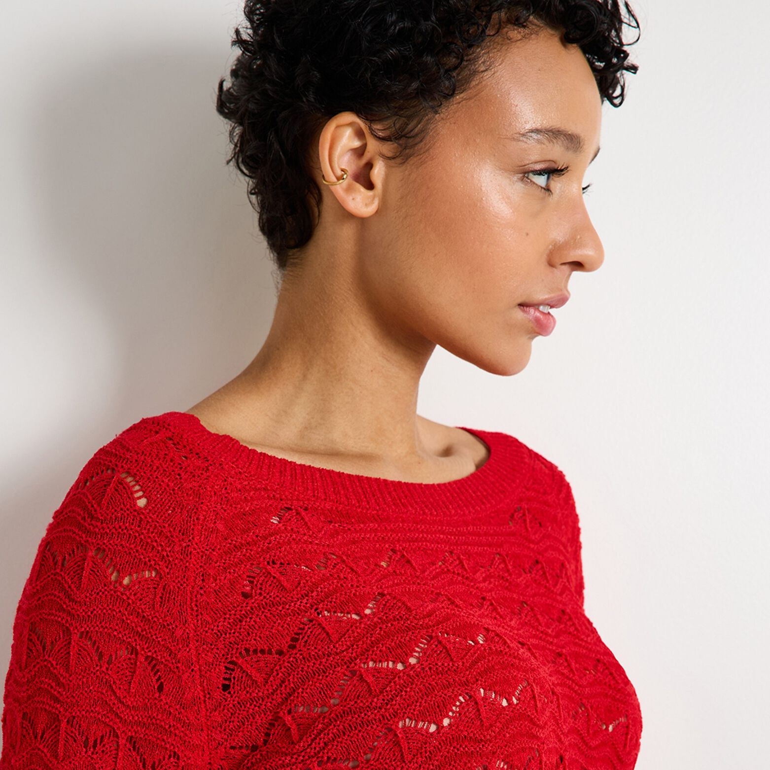 Pull col rond femme