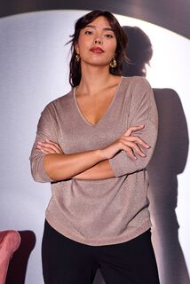 Pull col V femme