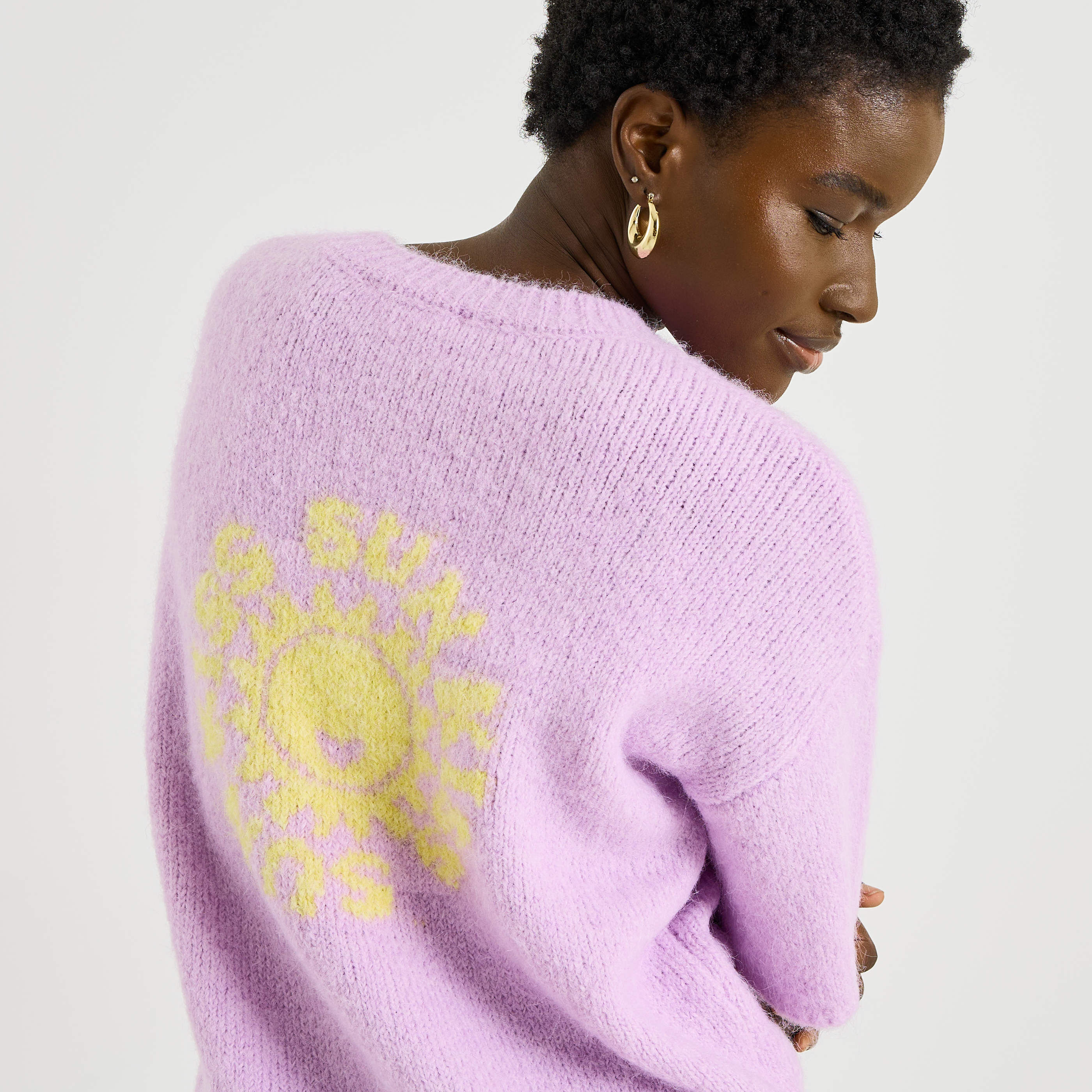 Pull manches courtes imprim&eacute; femme