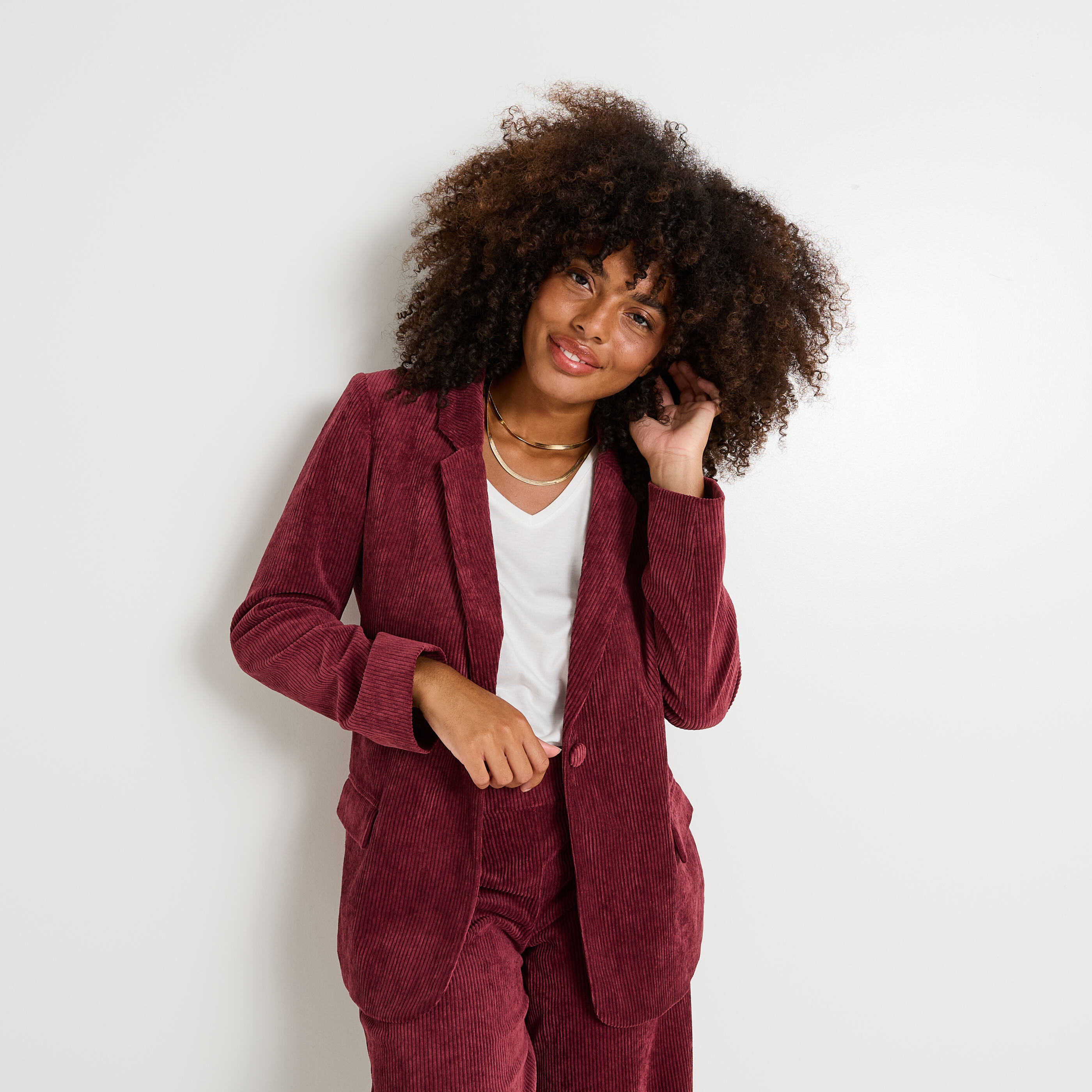 Blazer velours femme