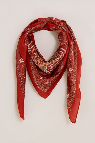 Foulard carré imprimé femme