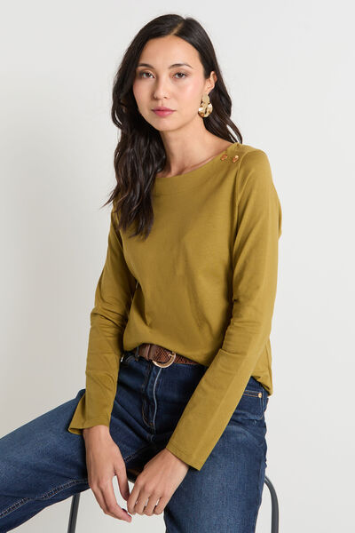 T-shirt col bateau femme