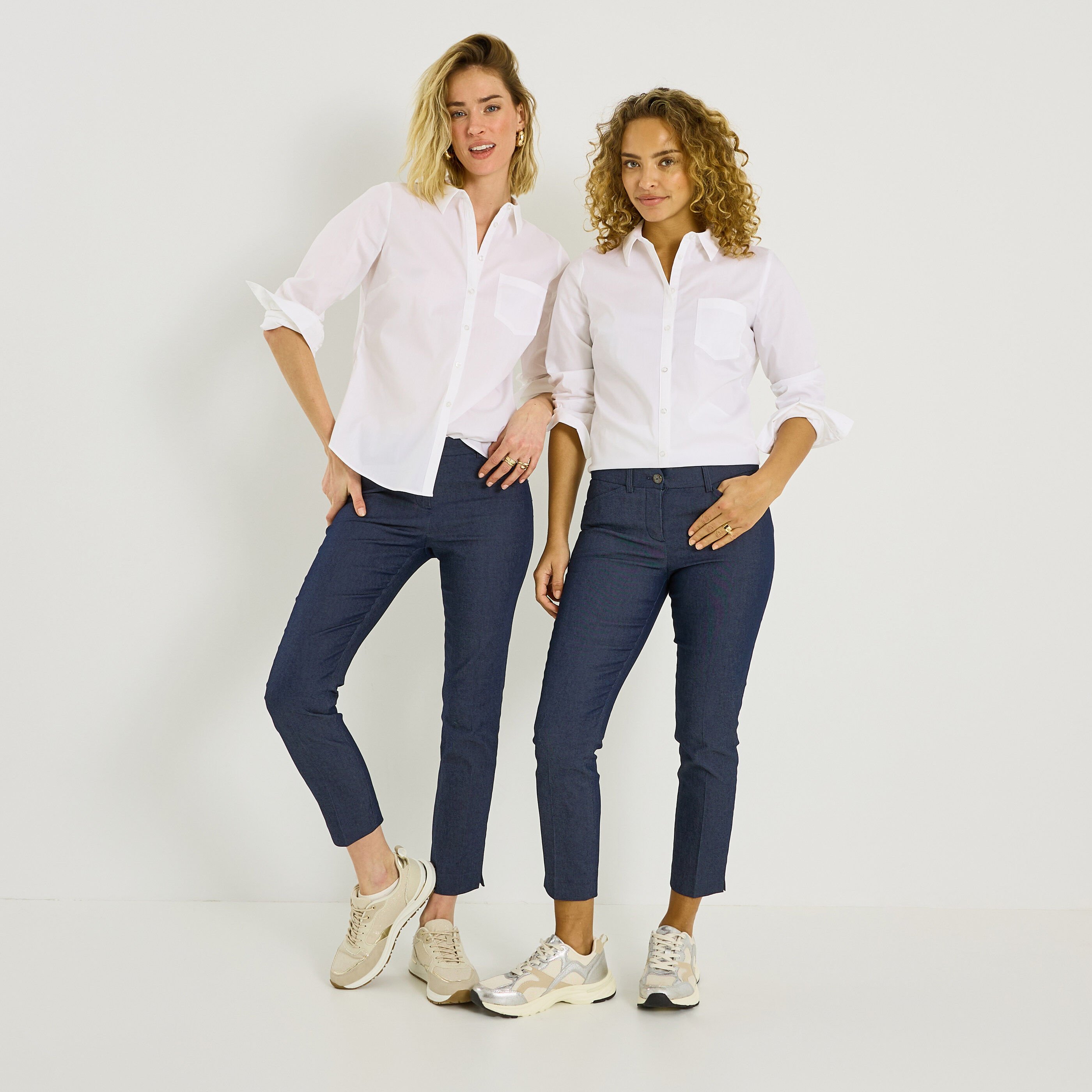 Pantalon cigarette raccourci femme