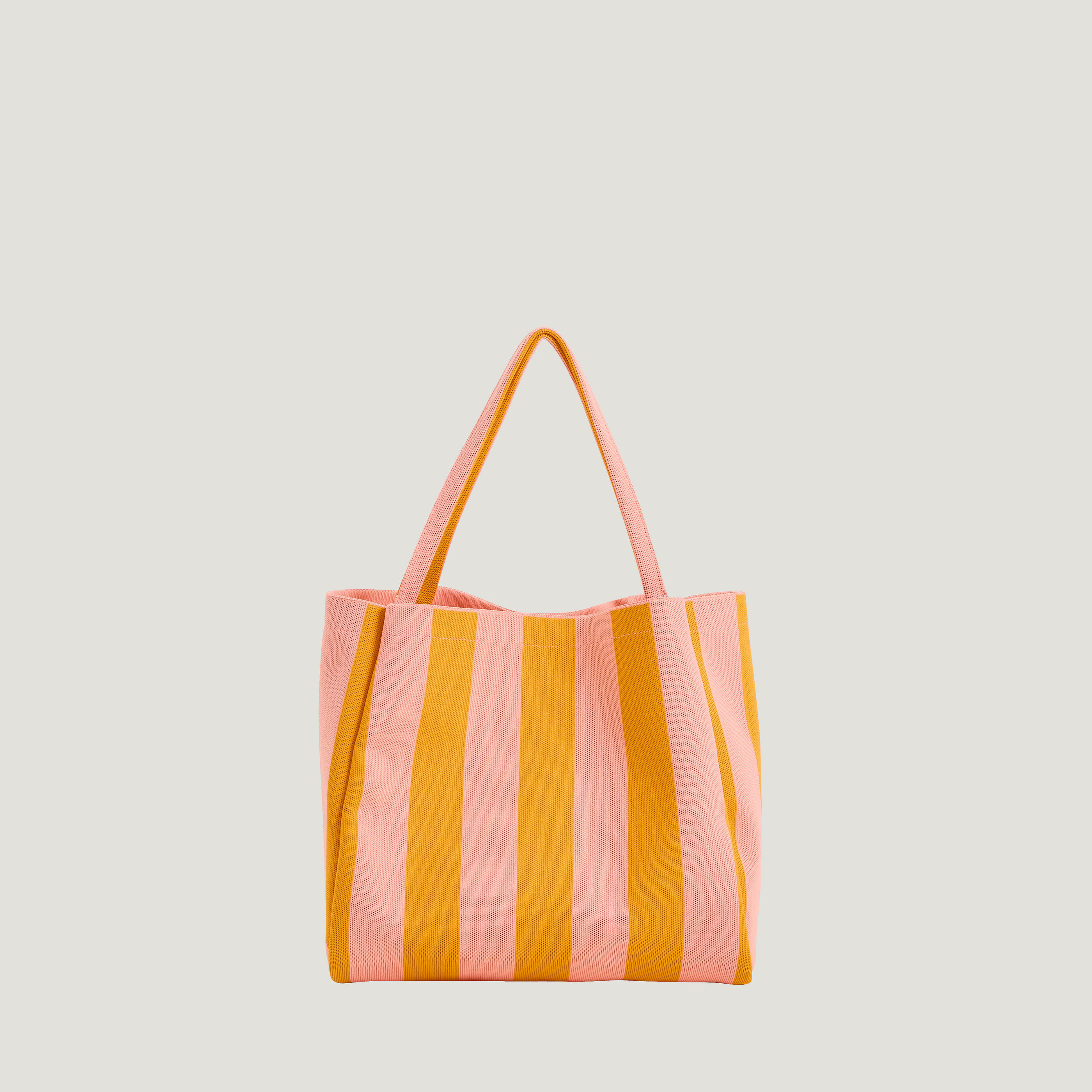 Grand sac de plage ray&eacute; bicolore femme