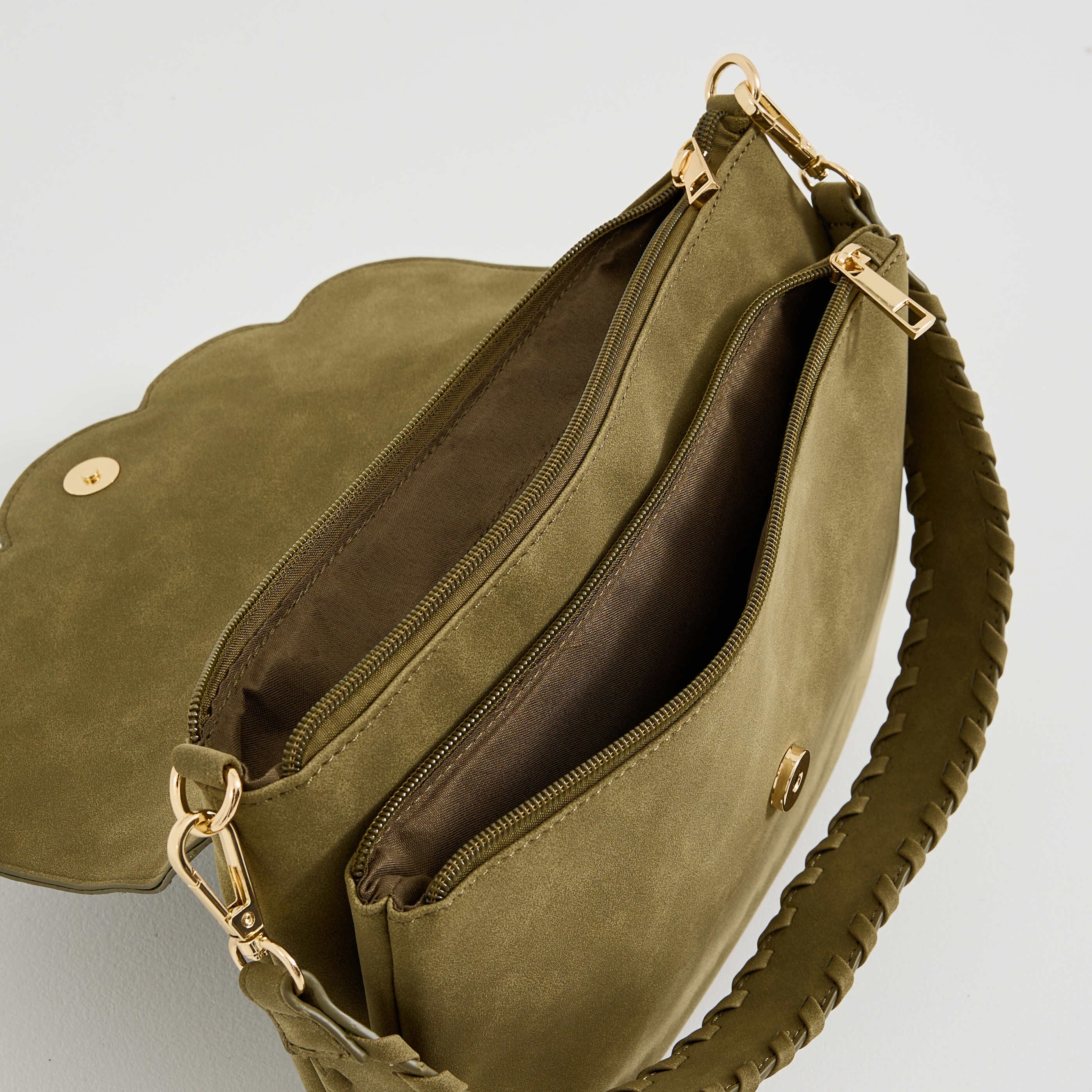 Sac pochette &agrave; rabat festonn&eacute; femme
