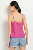 Top uni en dentelle femme