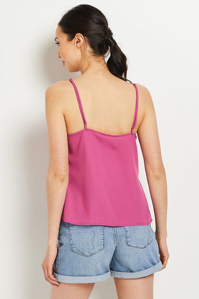 Top uni en dentelle femme