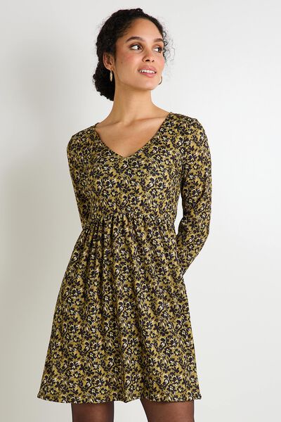Robe maille imprimée femme