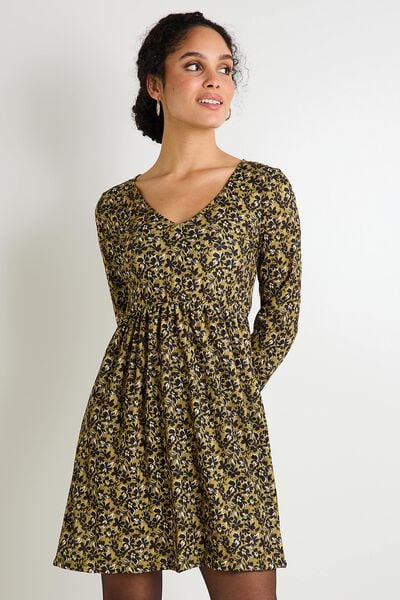 Robe maille imprimée femme