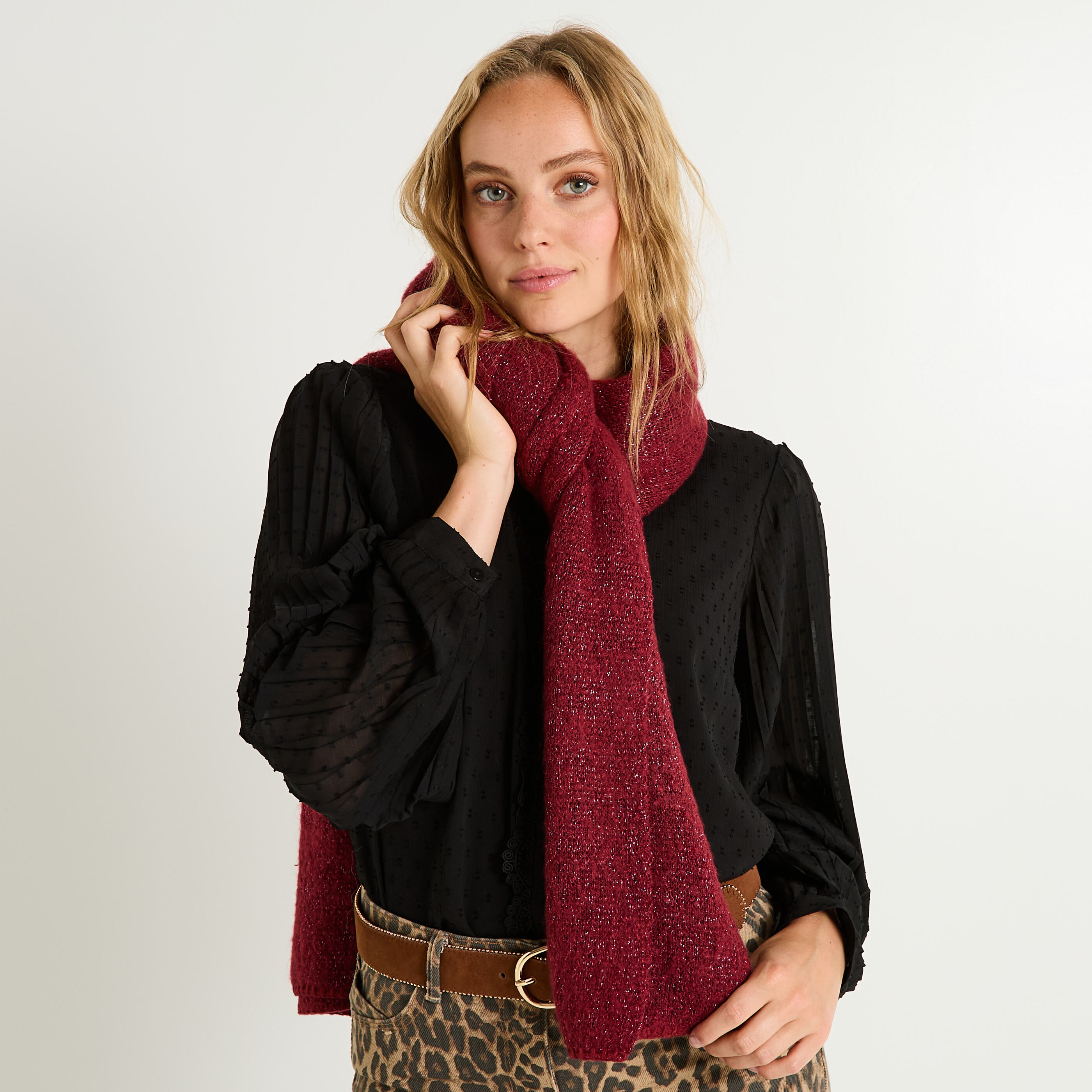 &Eacute;charpe fluffy unie femme