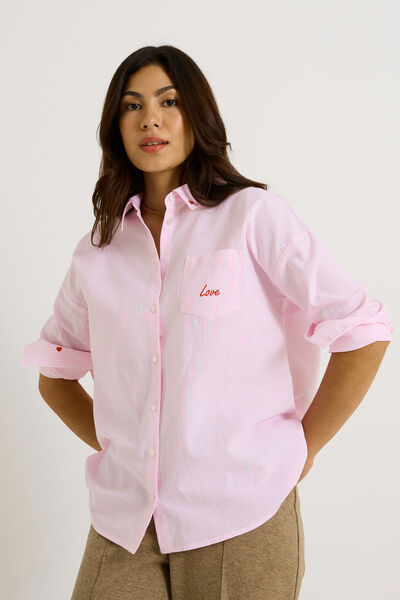 Chemise rayures verticales femme